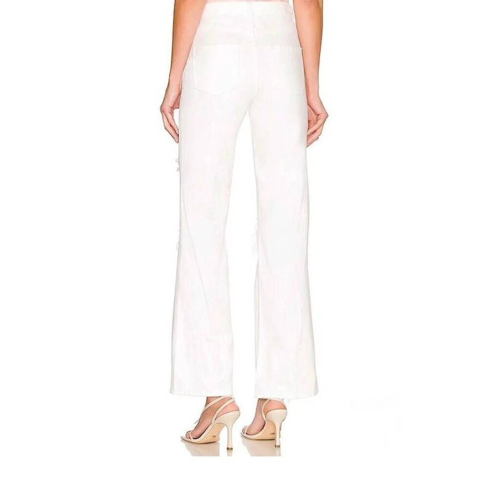 Franklin Ribcage Optic White Wide Leg Jean by Blank NYC Sz 26 31" Inseam - Picture 3 of 6